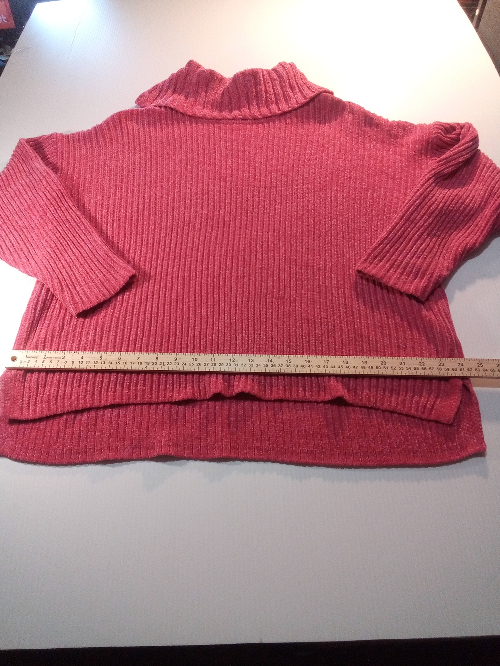 Ruby Rd. Women's Pink Polyester Knit Ribbed Turtleneck Pullover Sweater M - Picture 3 of 7